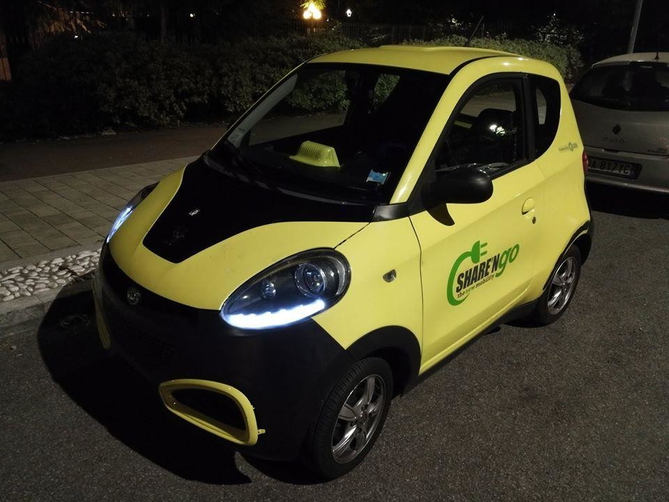 We rented an electric car in the Sharengo system